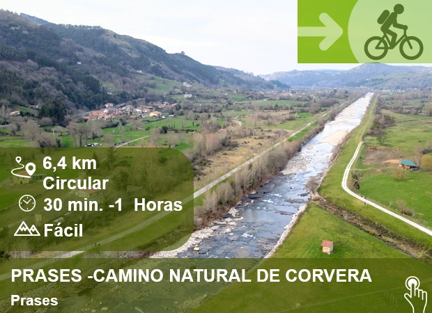 Ruta 2 Bici - Ayuntamiento - Prases - Camino Natural de Corvera - Portal de Turismo - Ayuntamiento de Corvera de Toranzo